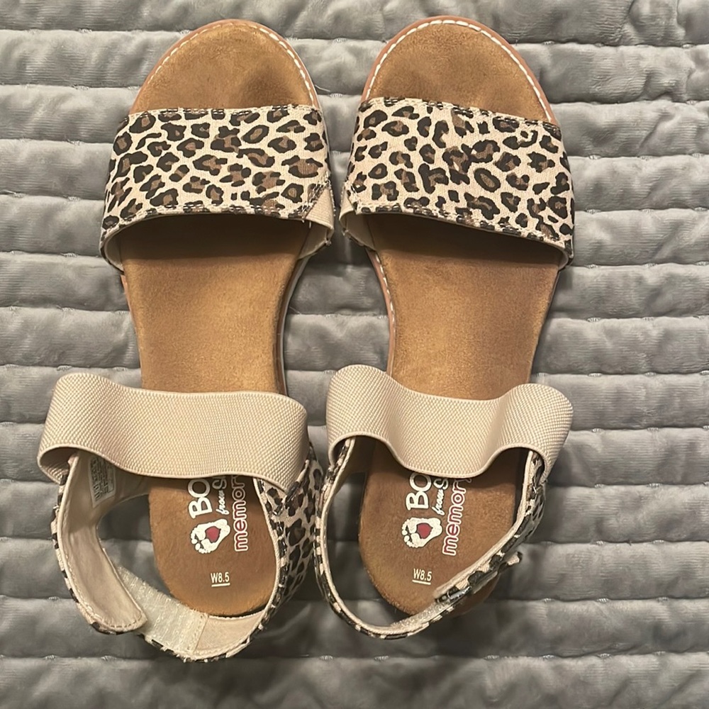 Bobs from Skechers leopard sandals